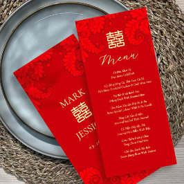 Bilingual Vietnamese English Wedding Menu