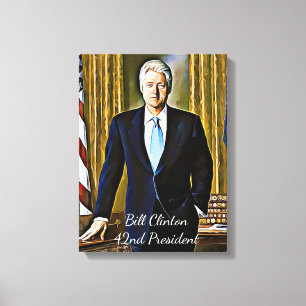 Bill Clinton 42º Presidente Keepsaokart Canvas