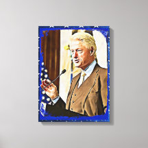 Bill Clinton 42º Presidente Keepsasaem Canvas Arte
