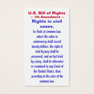 Bill of Rights dos EUA, ~ Sétima Emenda ~