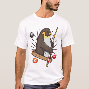 Billiard Penguin Hustler Piscina Camisa Snooke Das