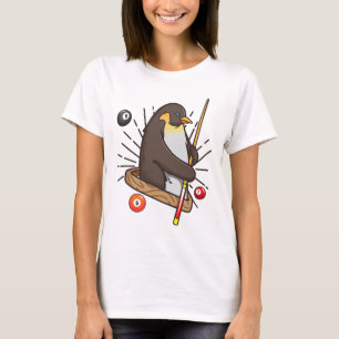 Billiard Penguin Hustler Piscina Camisa Snooke Das