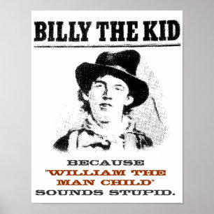 Billy engraçado o poster "querido" do miúdo