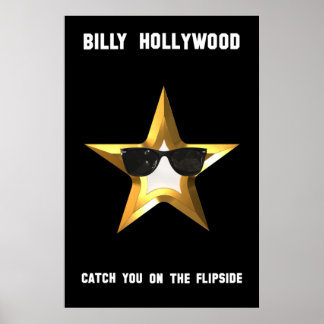 Billy Hollywood Movie Poster em preto