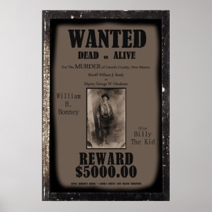 Billy o miúdo quis o poster inoperante ou vivo