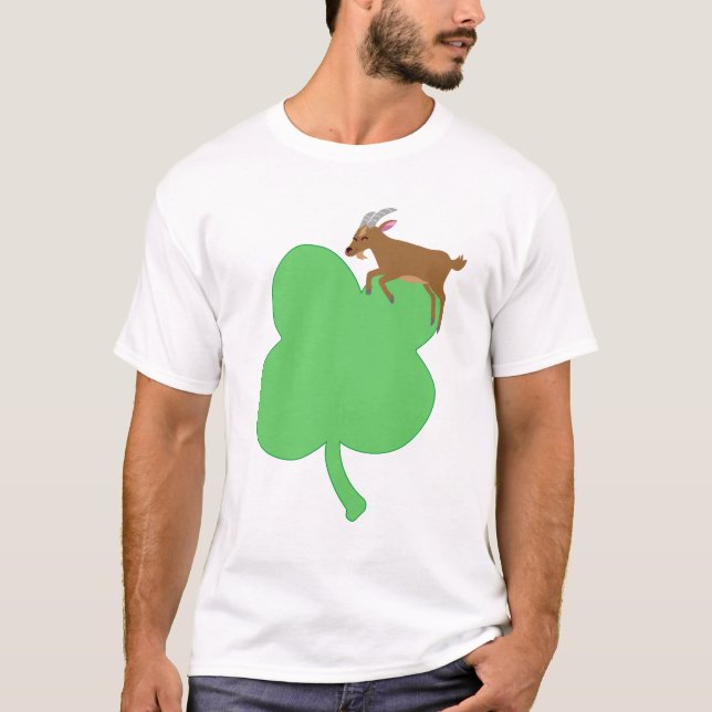 Billy Swags White St Patricks Goat Themed T-shirt (Frente)
