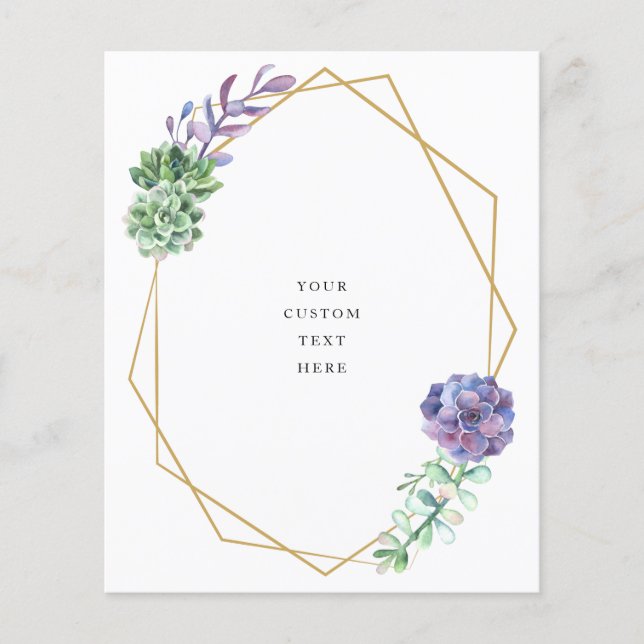 Binder insere placa simples Suculentes roxos (Frente)