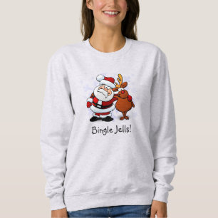 Bingle Jells Santa & Rudolph Suéter de Natal