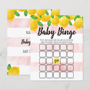 Bingo Chá de fraldas da Árvore de Limão Moderna em