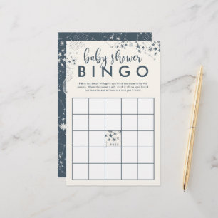 Bingo Chá de fraldas da Noite Azul de Meia-Noite
