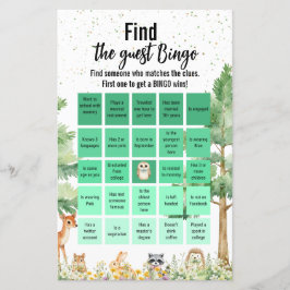 Bingo, Chá de fraldas de animais bonitos da flores