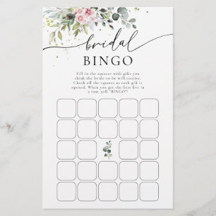 Bingo Chá de panela Verde Cor-de-Rosa Blush