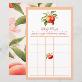 Bingo de Chá de Bebê Peach Fuzz