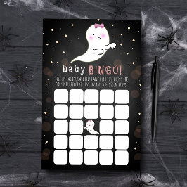 Bingo de Chá de fraldas de Halloween com Espírito 