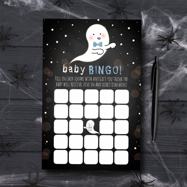 Bingo de Chá de fraldas de Halloween com Espírito  (Criador carregado)