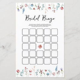 Bingo de chá de panela de flores silvestres