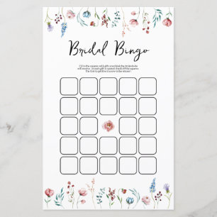 Bingo de chá de panela de flores silvestres