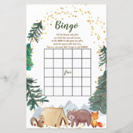 Bingo de Chás de Bebê Mal Podemos Esperar Acampado