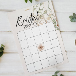 Bingo de Chuveiro de Noiva Floral Botânico Vintage