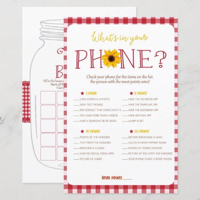 Bingo de Jogos do Chá de fraldas de churrasco, Jog (Frente/Verso)