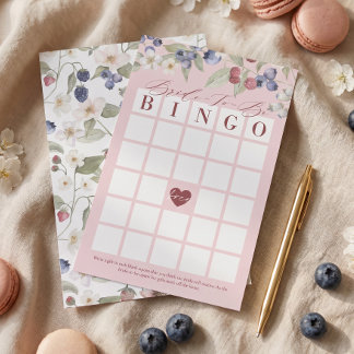 Bingo de Noiva para Casar Berry Sweet Jogo de Chá 