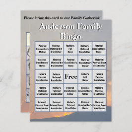 Bingo Família de Fotos de Montanha Sunset Laranja