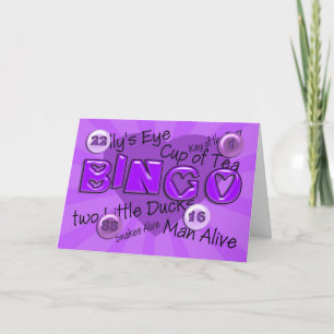 Bingo Fan Aniversário Cartão Kelly Número Um