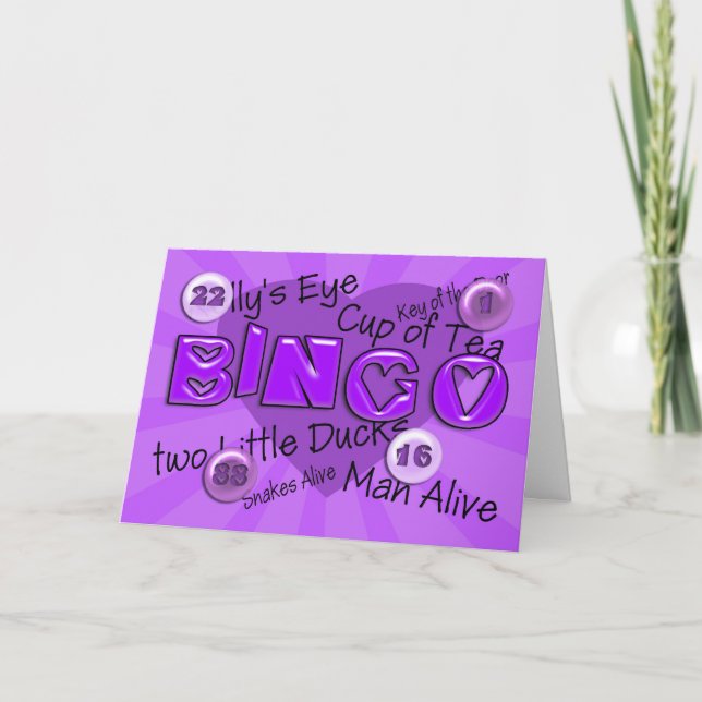 Bingo Fan Aniversário Cartão Kelly Número Um (Frente)