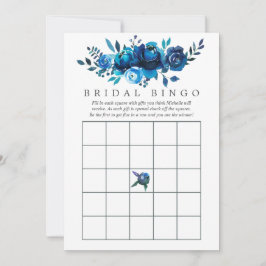 Bingo Floral Bridal marinho e Branco