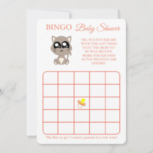 Bingo, Folheto de Cartão de Jogo de Chá de fraldas