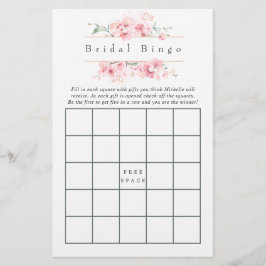 Bingo Geométrico de Flor de Cerejeira Rosa para No