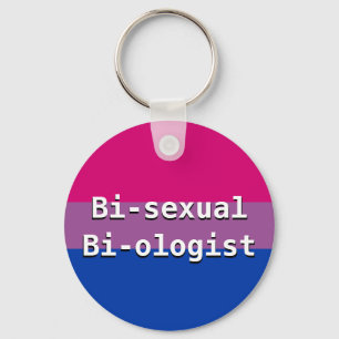 Biólogo Bissexual Button Chaveiro
