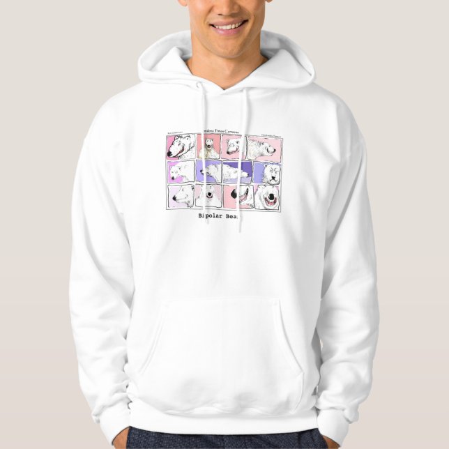 Bipolar Bear Camiseta engraçada de desenho animado (Frente)