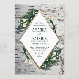 Birch Tree Rustic Calla Lily Casando Convites