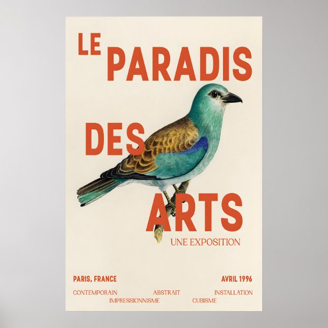 Bird Art Exhibition Poster Abstract Impressionism (Frente)