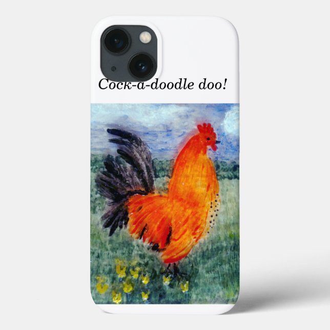 Bird Art Rooster Chicken Engraçado (Verso)