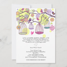 Bird Cage ama Aves Casando Convite