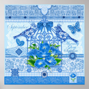 Birdcage Poster do Nascimento e do Gem de setembro