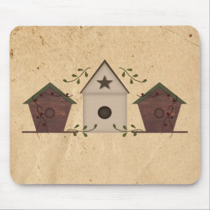 Birdhouses primitivos Mousepad