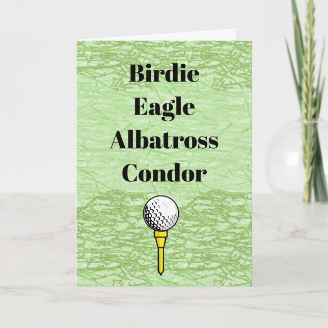 Birdie Eagle Albatross Condor Golf Cartão de Anive (Frente)