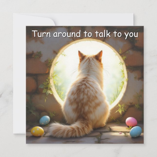 Birman Cat - Cartão de Feriado de Páscoa (Frente)