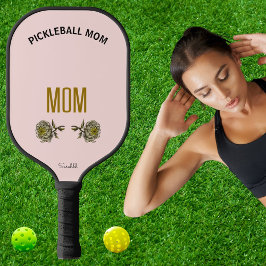 Birth Flower Personalized Pickleball Mom Name Gift