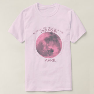 Birth Moon T-shirt Design |abril |Lua rosa