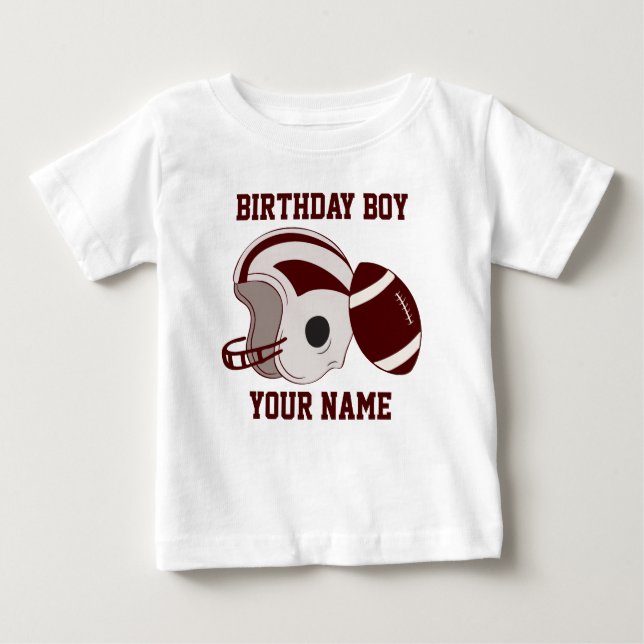 Birthday Boy Personalizou Camisa De Futebol (Frente)