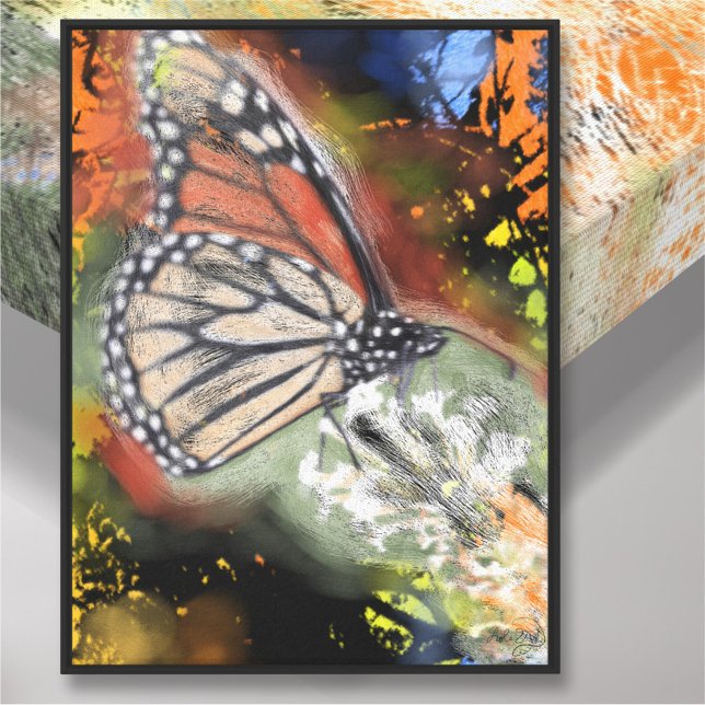 Birthday Butterfly Art Canvas Print (Criador carregado)