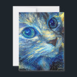 Birthday Cat Flat Card<br><div class="desc">Birthday cat flat card is perfect to add to any gift to your girlfriend,  best friend,  relative mom,  dad,  or family. Perfect to finish up a gift for your birthday and to cat lovers and cat mothers.</div>