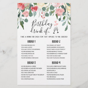 Birthday DRINK IF jogo de Festa de aniversário edi