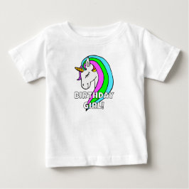 Birthday Girl Rainbow Unicorn Toddler T-Shirt
