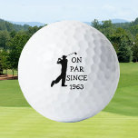 Birthday Golfer Funny 60th feliz Pai Par<br><div class="desc">No par desde 1963. 60º aniversário. Perfeito para pai,  vovô,  padrasto. Ideia de presente de golfe. Personalize com um ano.</div>