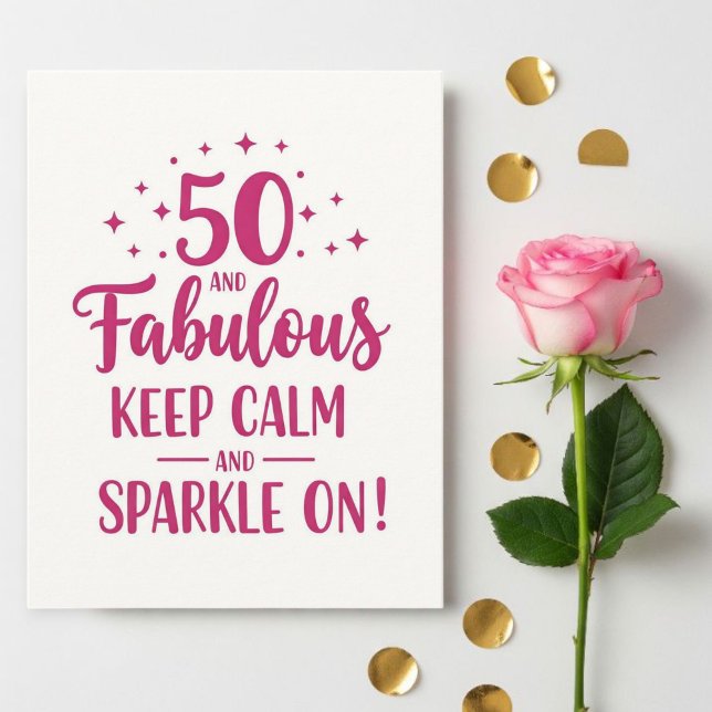 Birthday Greeting Card for Her - 50th Birthday  (Criador carregado)